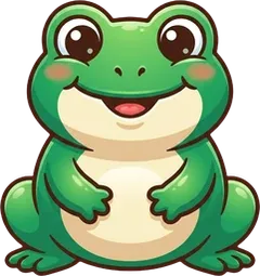 Kiko si katak, maskot Ludo warna hijau