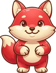 Rubi si rubah, maskot Ludo warna merah