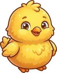 Sunny si anak ayam, maskot Ludo warna kuning